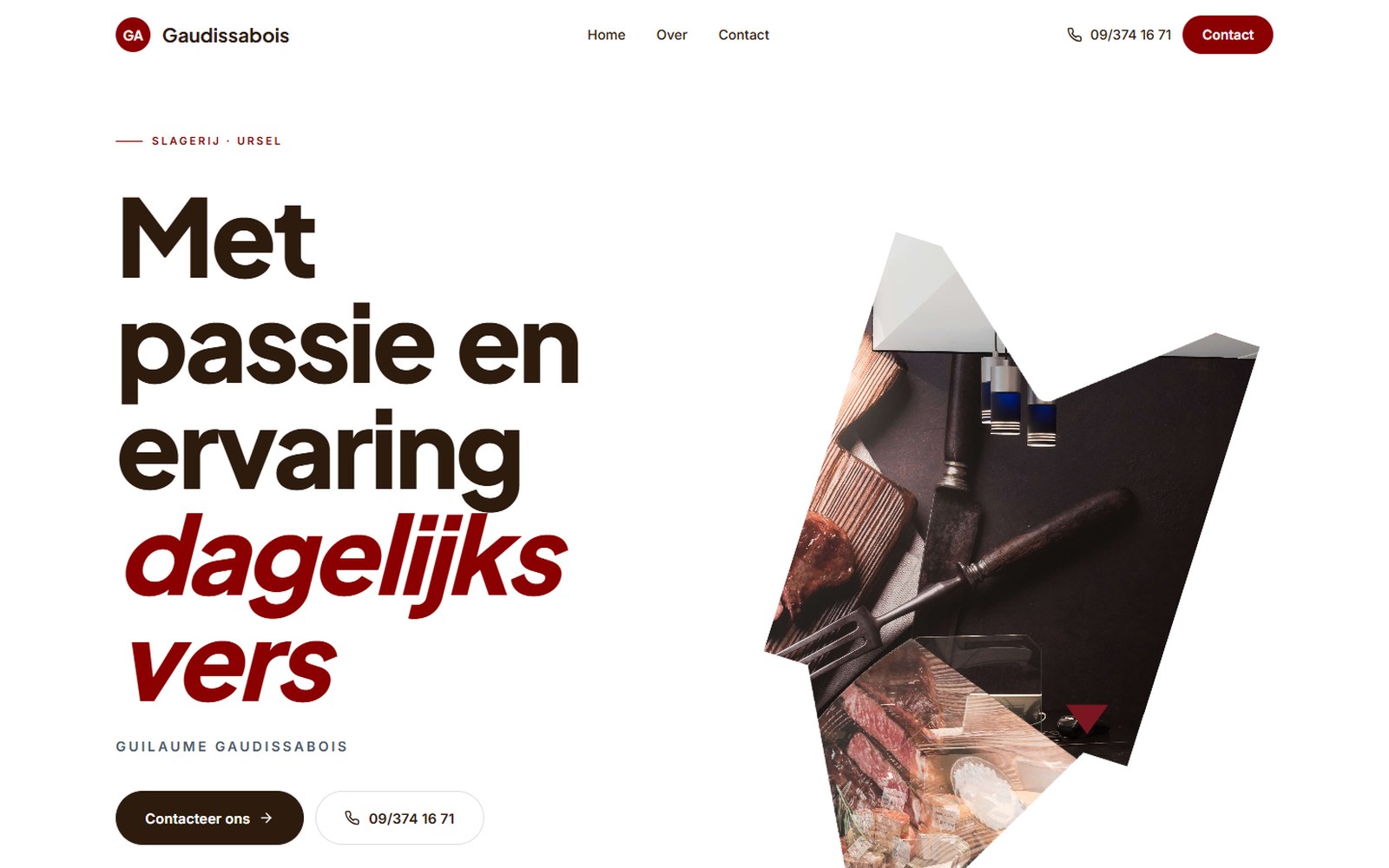 Screenshot van slagerijgaudissabois.be